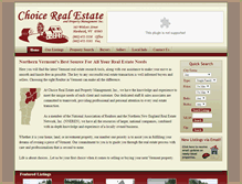 Tablet Screenshot of choicerealestatevt.com